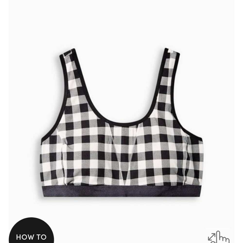 NWT Buffalo Plaid Unlined Scoop Bralette - Picture 3 of 3